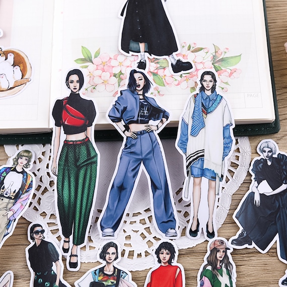 Fashion Girl Stickers | Beauty Girl Modern Girls Streetwear Dress Street  Style Themed Stickers, Die Cut Stickers, ML05 - Etsy