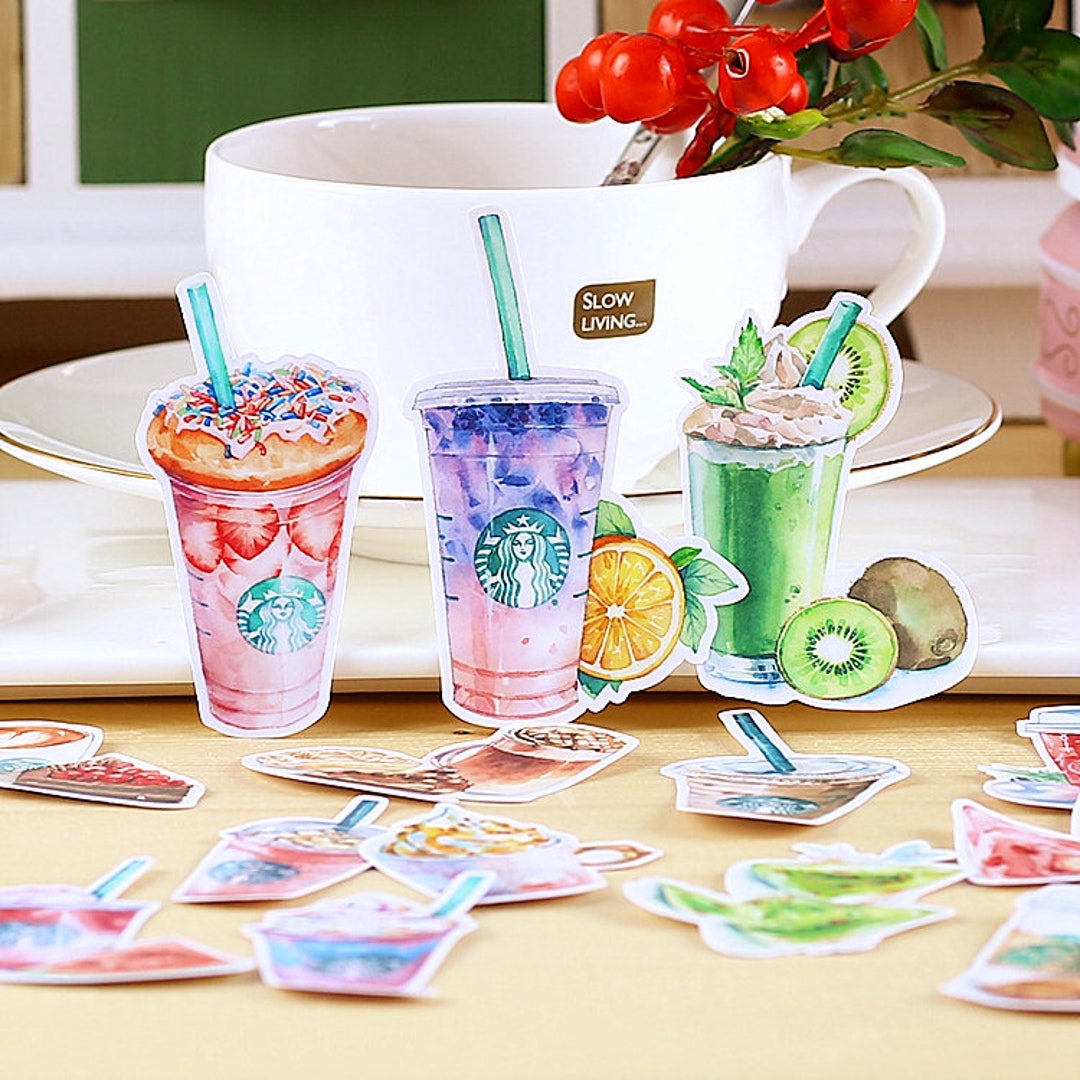 50 PCS Cute Starbuck Stickers Coffee Aesthetic  