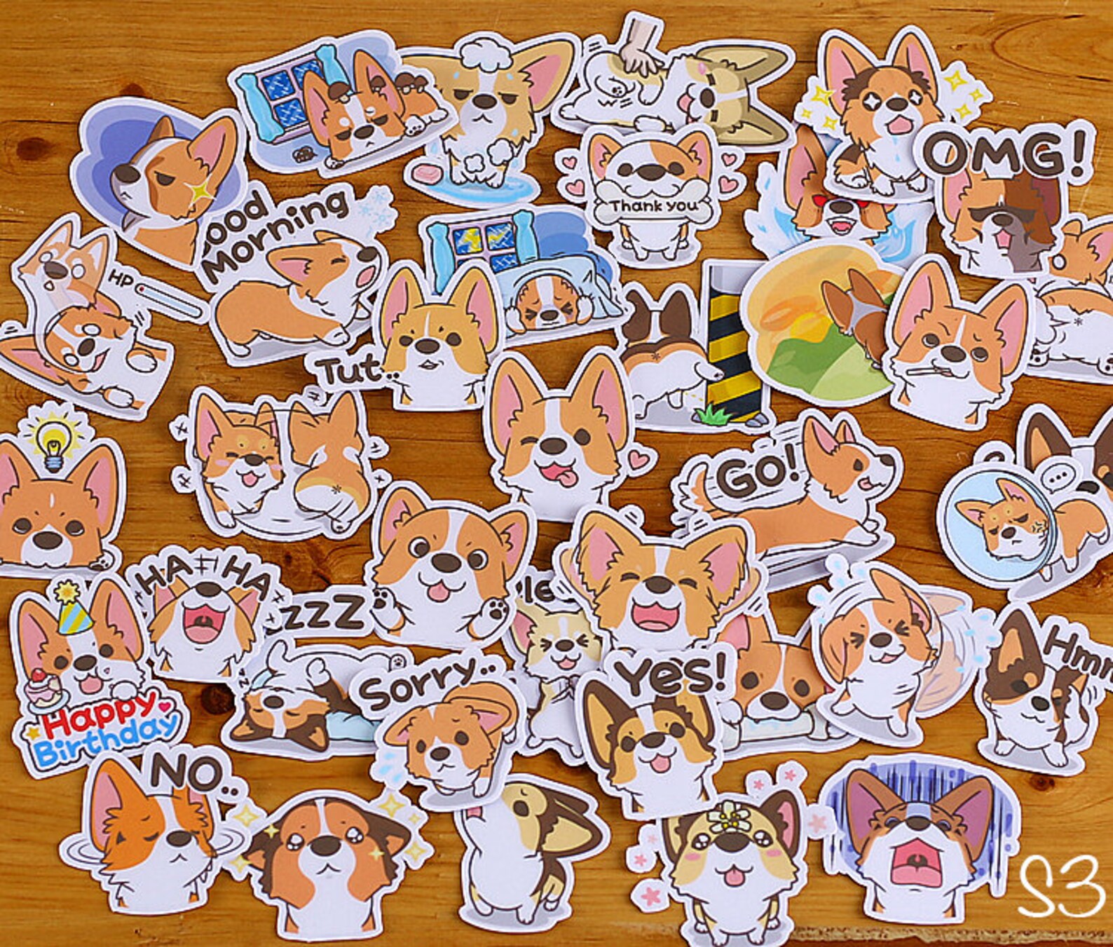 Labratory Corgi Sticker Cute Corgi Dog Themed Sticker Die Cut Stickers Pet Stickers | Etsy