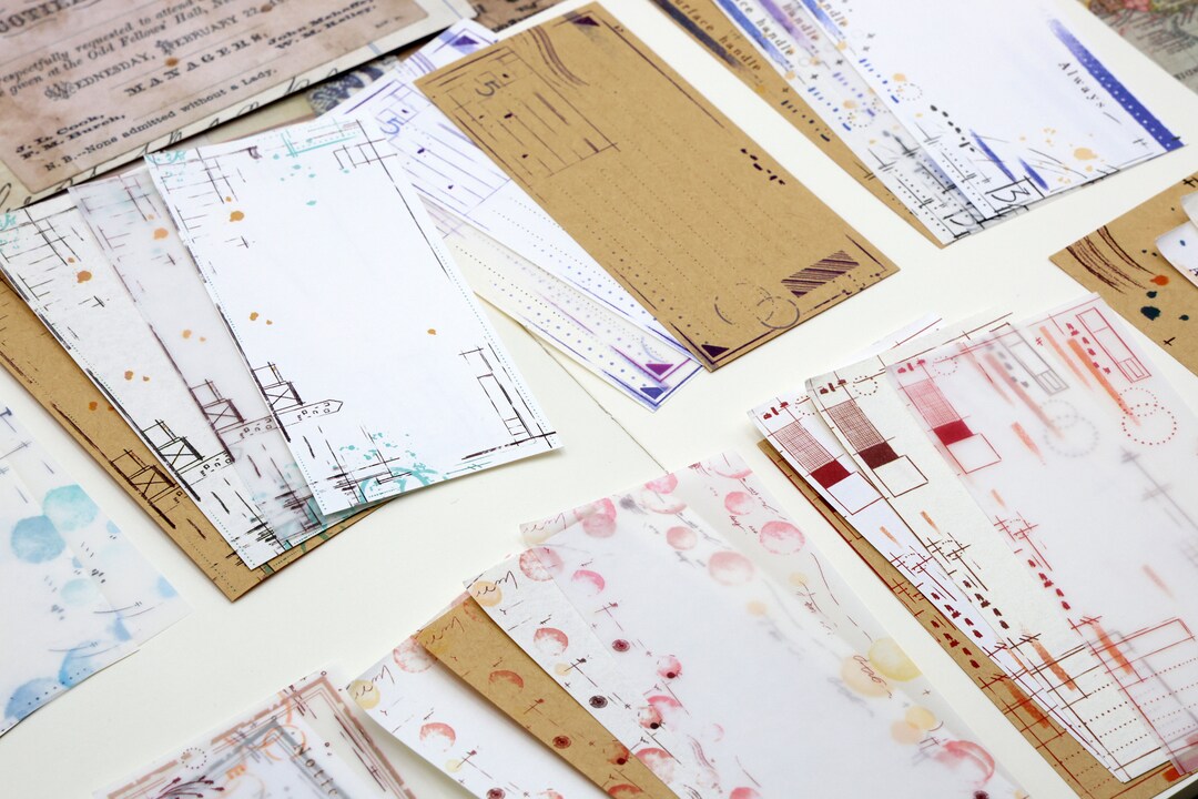 Frame Patterns Paper 60pcs Simple Pattern Frame Paper | Various Design Papercollage Paper ...