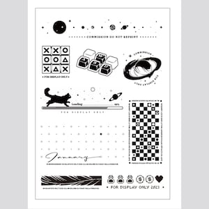クリアスタンプセット / クリアスタンプ / デジタルインターネットディスプレイパターンデザイン s36