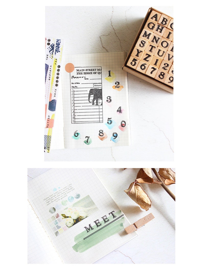 Target Stamps Wood Rubber Stamp Set | Alphabet Letter Font Calligraphy Shadow Wood ...