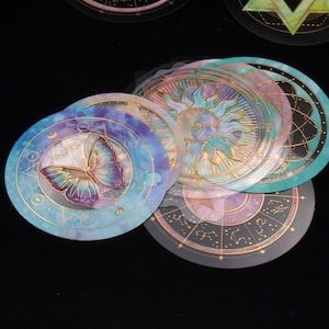 20pcs gold fouPET Stickers Pack | star butterfly moon planet space earth galaxy themed PET Stickers M02 TZB-M