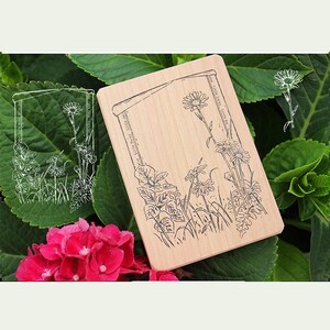 Tampons en bois pour tableau d'affichage marguerite vintage. m04 HWS