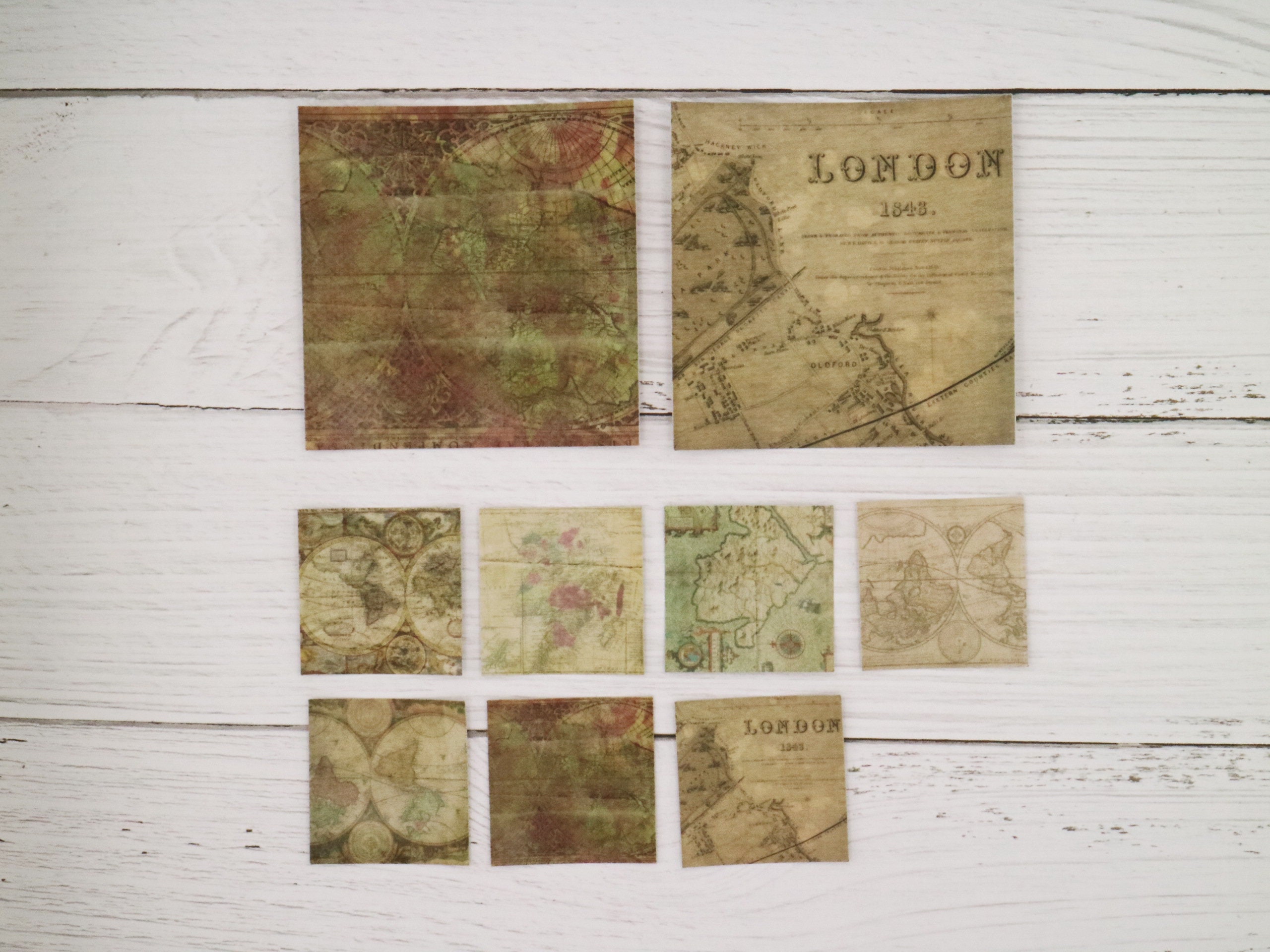 Vintage Map Stickers | Vintage World Map Background Paper Stickers ...
