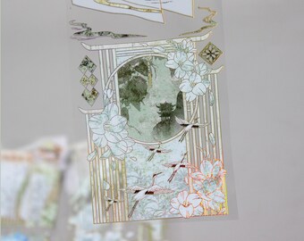 Bande Washi Romantique De Style Japonais, Grue Ondulée, Ruban De