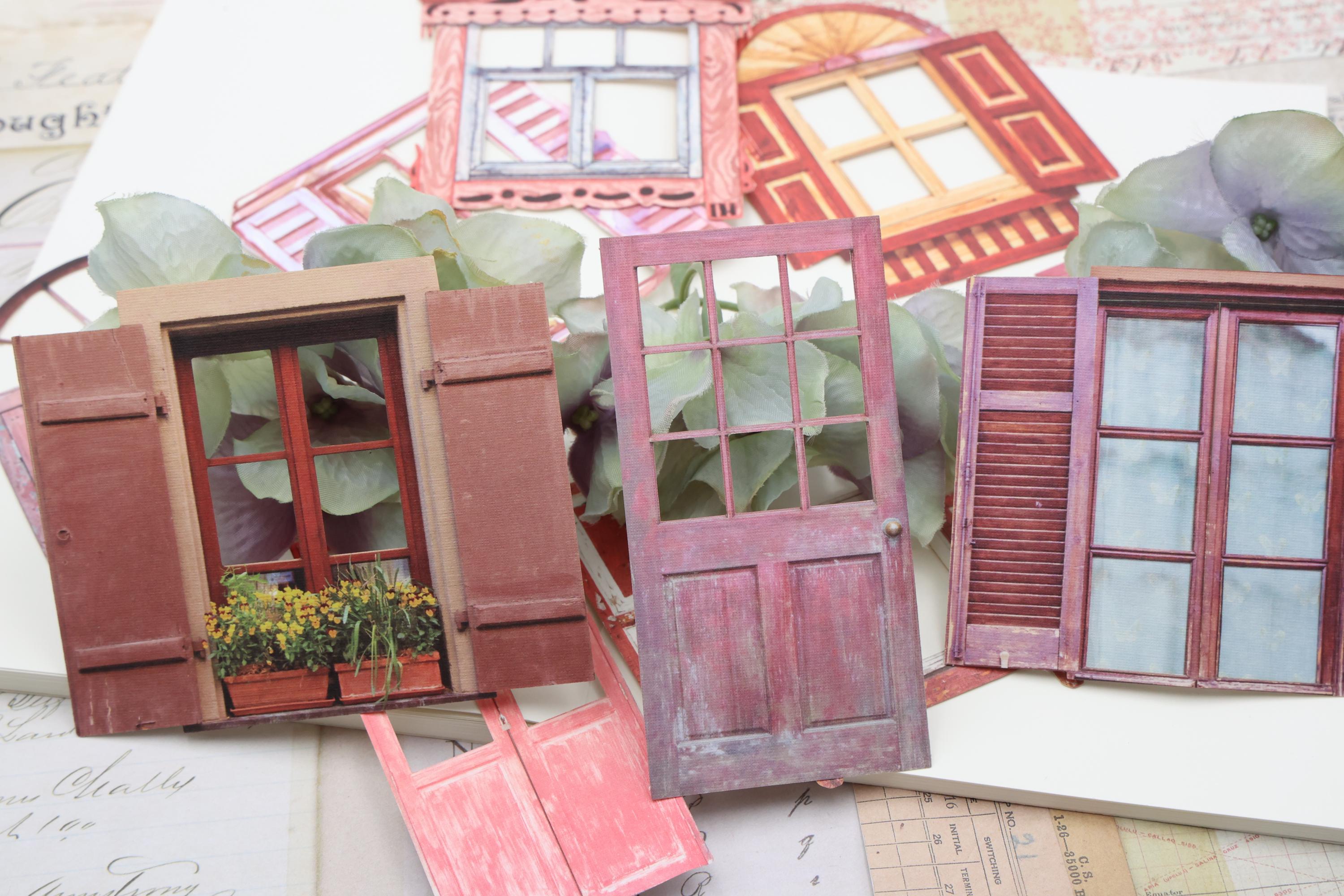 Various Window Paper Stickers | 10pcs/pack Window Stickers Junk Journal ...