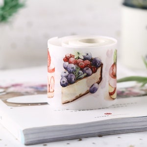 Próbka taśmy Washi | truskawka ciasto jogurt słodycze ciasto sernik tematyczna taśma Washi ML05 wt-11