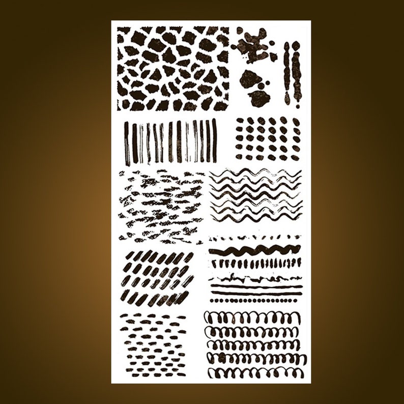 Random Brush Stencil DIY Art Stencil Etsy