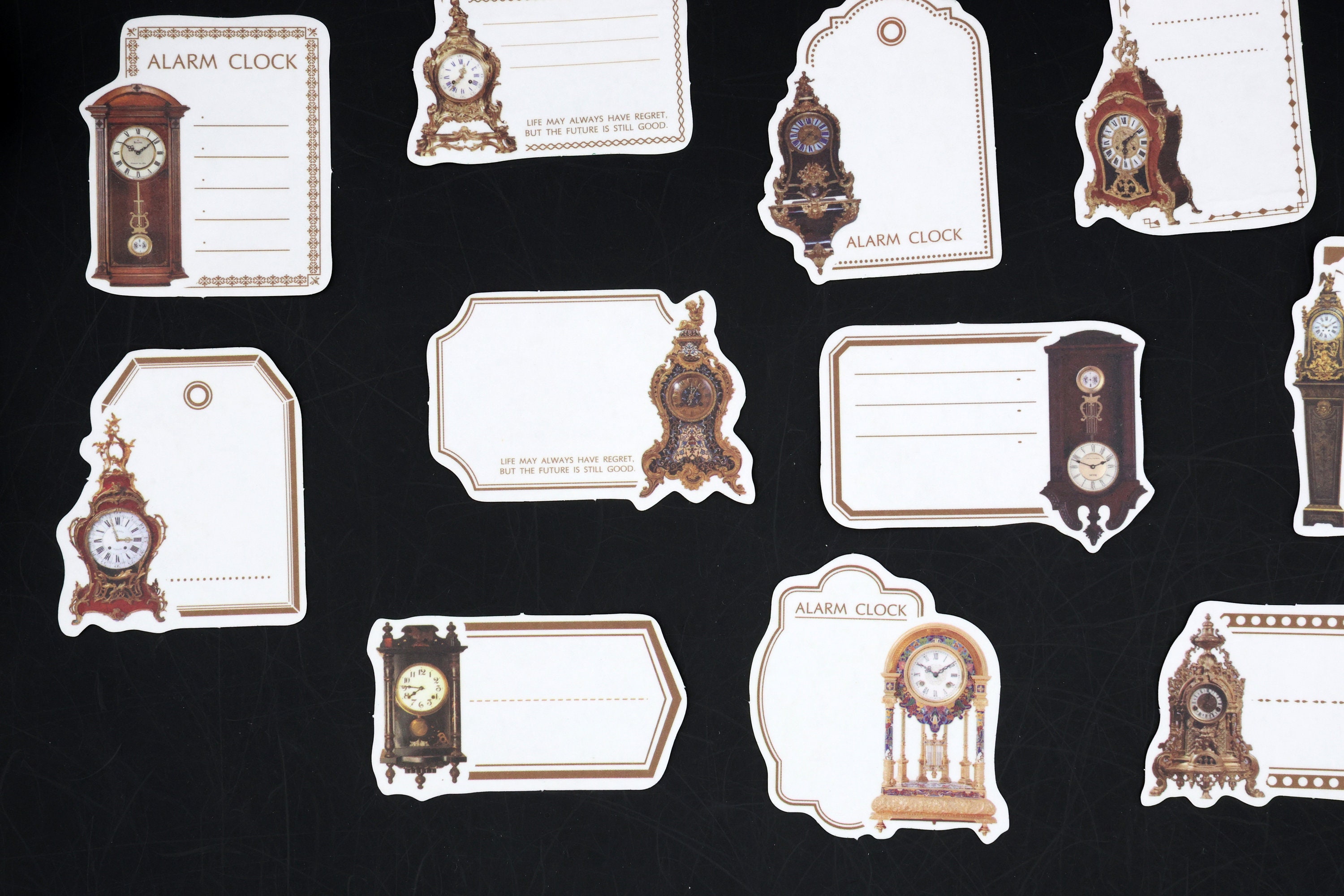 Pendulum Wall Clock Label Stickers | Washi Sticker Retro Themed ...