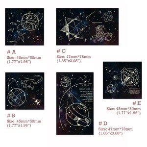 constellation wood rubber stamps ｜Zodiac solar system starry planet galaxy constellation night m04 sale08