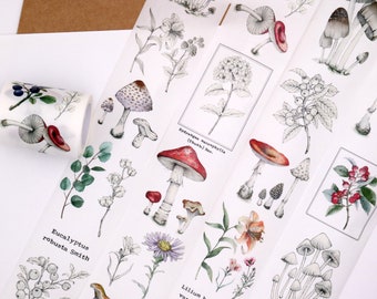 Washi Tape | mushroom flower plant floral botanical  themed Washi Tape LG04 wt-3