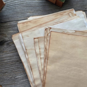Handmade Kaffee gebeiztes leeres Papier | Kaffee gefärbtes Papier, Junk Journal, Ephemera Y06