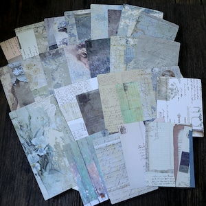 30 Stück / Packung doppelseitiges Vintage Papier, Vintage Papierstapel, Journal Scrapbookpapier, Vintage Junk Journal, Vintage Ephemera t03 PACK 1