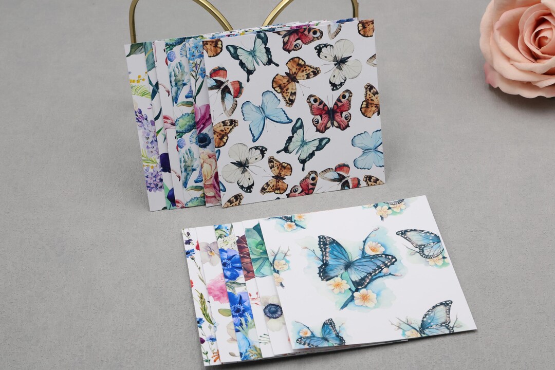 Butterfly Mixed Pattern Stickers | Butterflies Flower Leaf Garden ...
