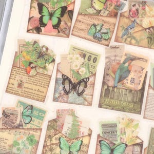 20 pegatinas washi con diseño de flores, diseño floral, botánico, mariposa, letras, ramo, planta, Be-2