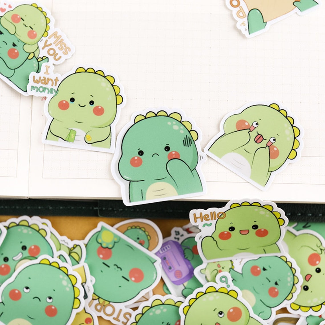 Cute Baby Dinosaur S2 Sticker Themed Animal Stickers Etsy