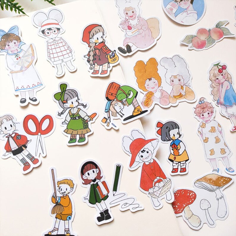 Cute girl sticker babydoll stickers doll stickers barbies Etsy