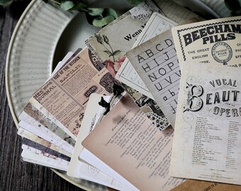 24pcs/pack double-sided Vintage paper pack,vintage paper stack,journal scrapbook paper,vintage junk journal,vintage ephemera t03