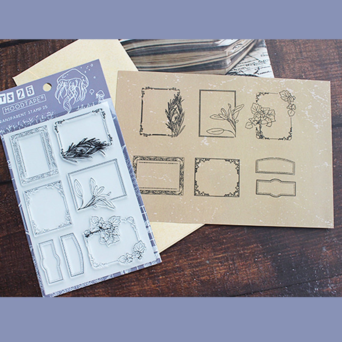 Clear Stamp Set / Clear Stamps / Leaves Note Leaf Vine Plant Botanical ...