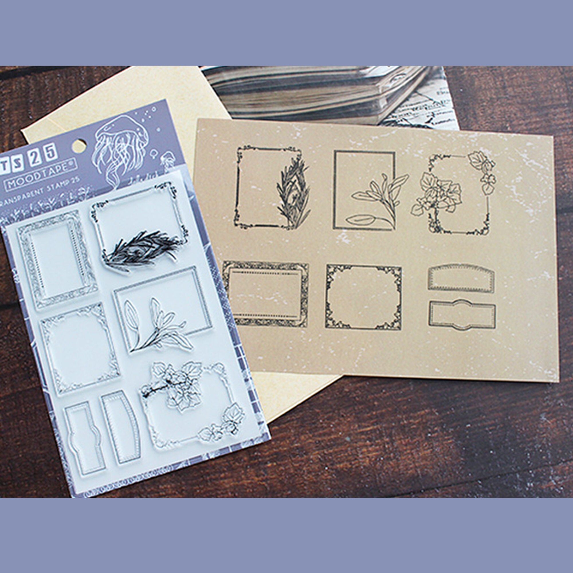 Clear Stamp Set / Clear Stamps / Leaves Note Leaf Vine Plant Botanical ...