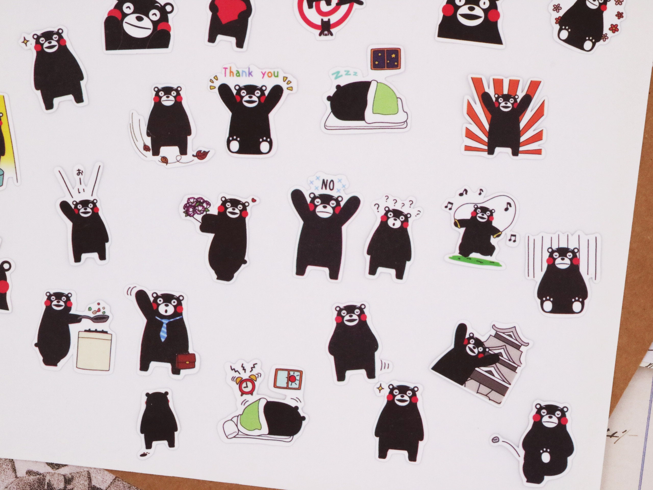 Kumamon Sticker The Japanese Bear Character Of The Kumamoto Etsy Ireland