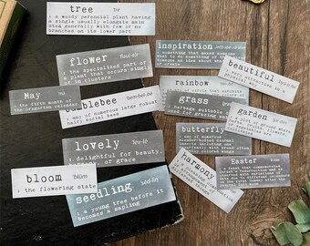 Small Word Stickers |  Kraft stickers white matte Word Stickers, Phrases, Quotes, Y06