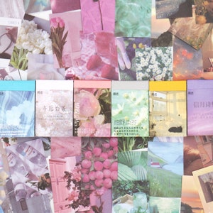 Mini washi stickers | 50 pages assorted sticker pattern journal washi collage stickers Y02
