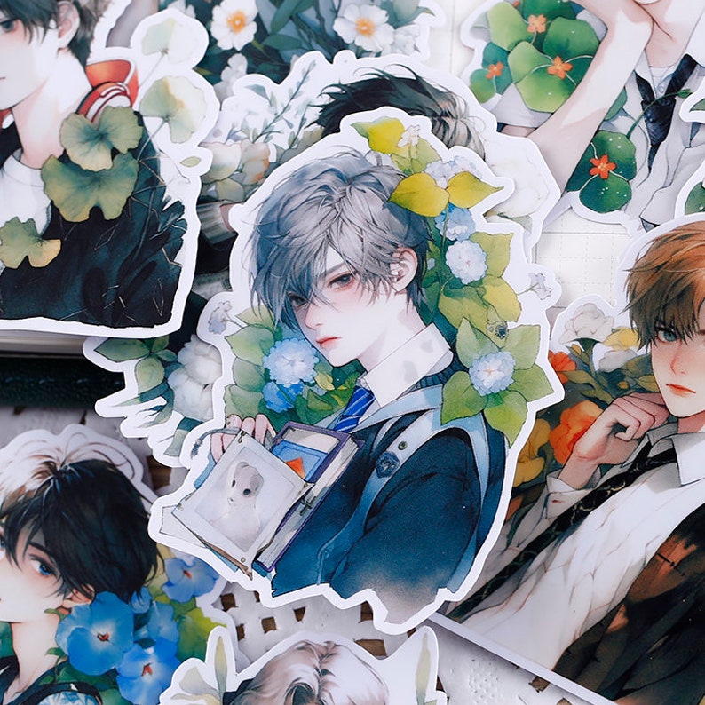 Simple Male Sticker Cool Boy Sticker, Handsome Boy Stickers Pack~die-cut Sticker Junk ...