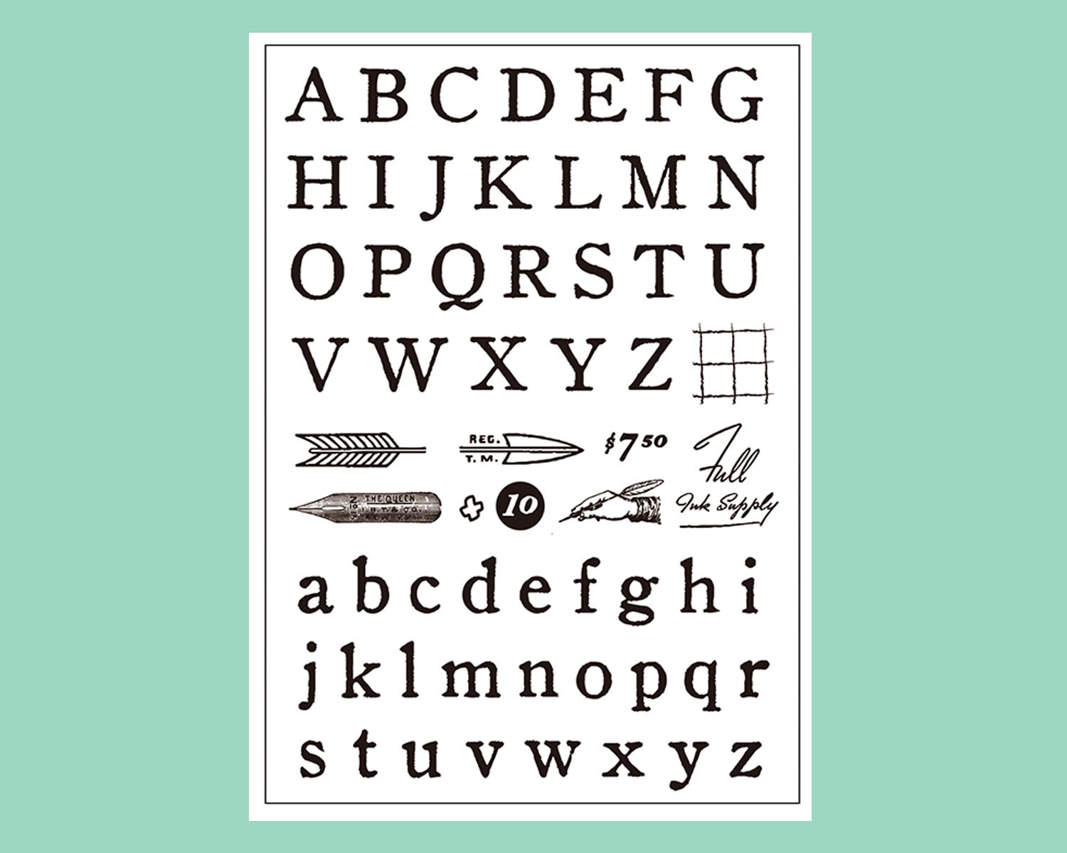 Lower Case Letters/numbers Clear Stamps, 36 Small Letter/alphabet