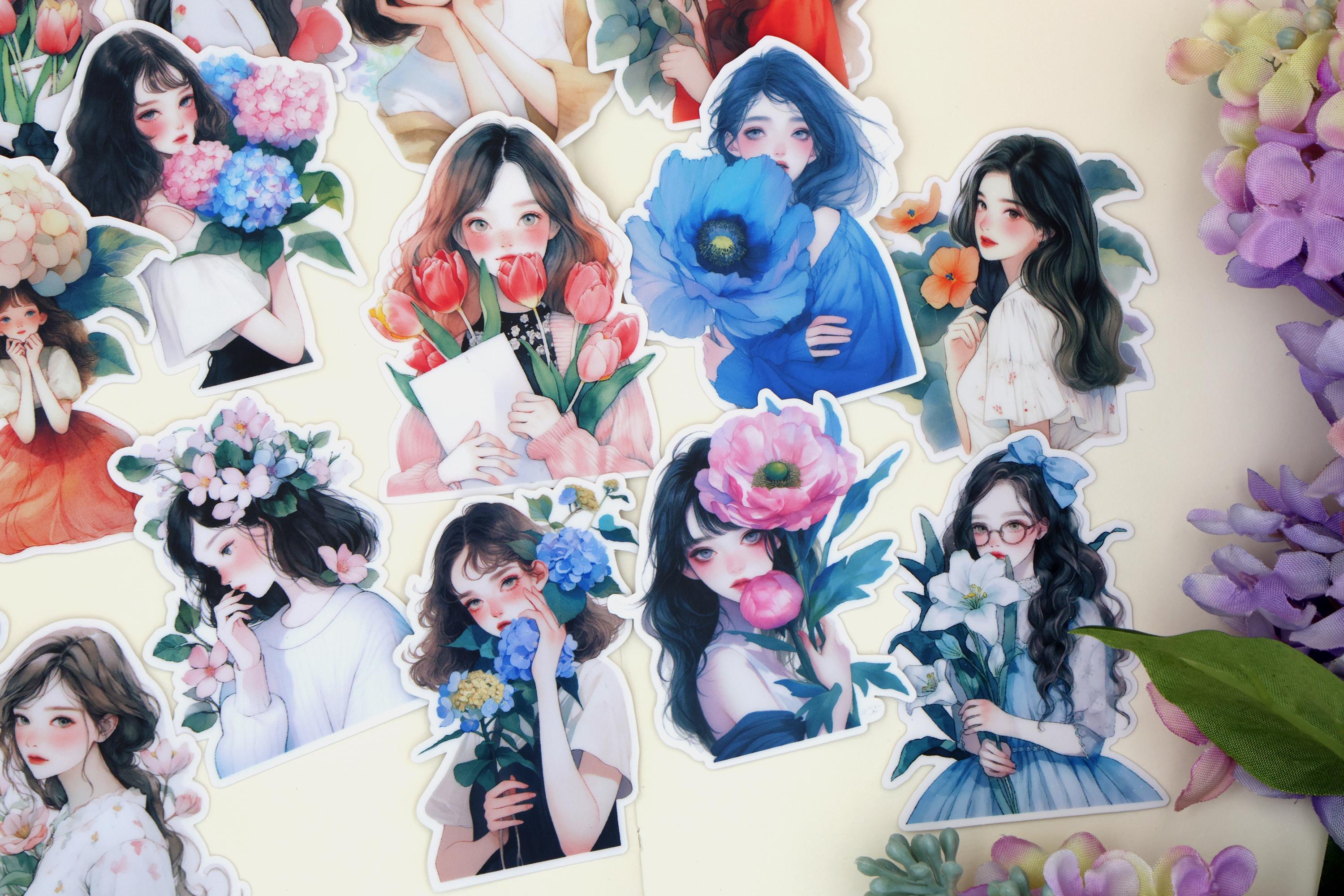 E-girls トレカ FLOWER happiness DREAM E-girls トレカ FLOWER happiness DREAM Floral Girl Stickers