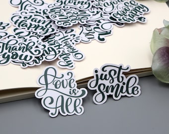 calligraphy stickers | brush letter stickers Quotes word stickers Stickers ML05