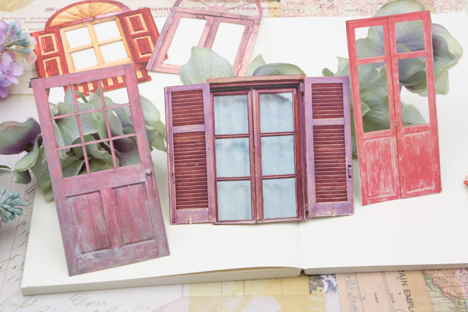 Various Window Paper Stickers | 10pcs/pack Window Stickers Junk Journal ...
