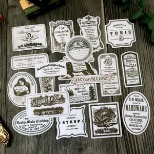 20 stks/pak vintage merchandise advertenties vloeistof label wijn stickers ~ bojo sticker, dagboek, versieringen gestanst stickers y06