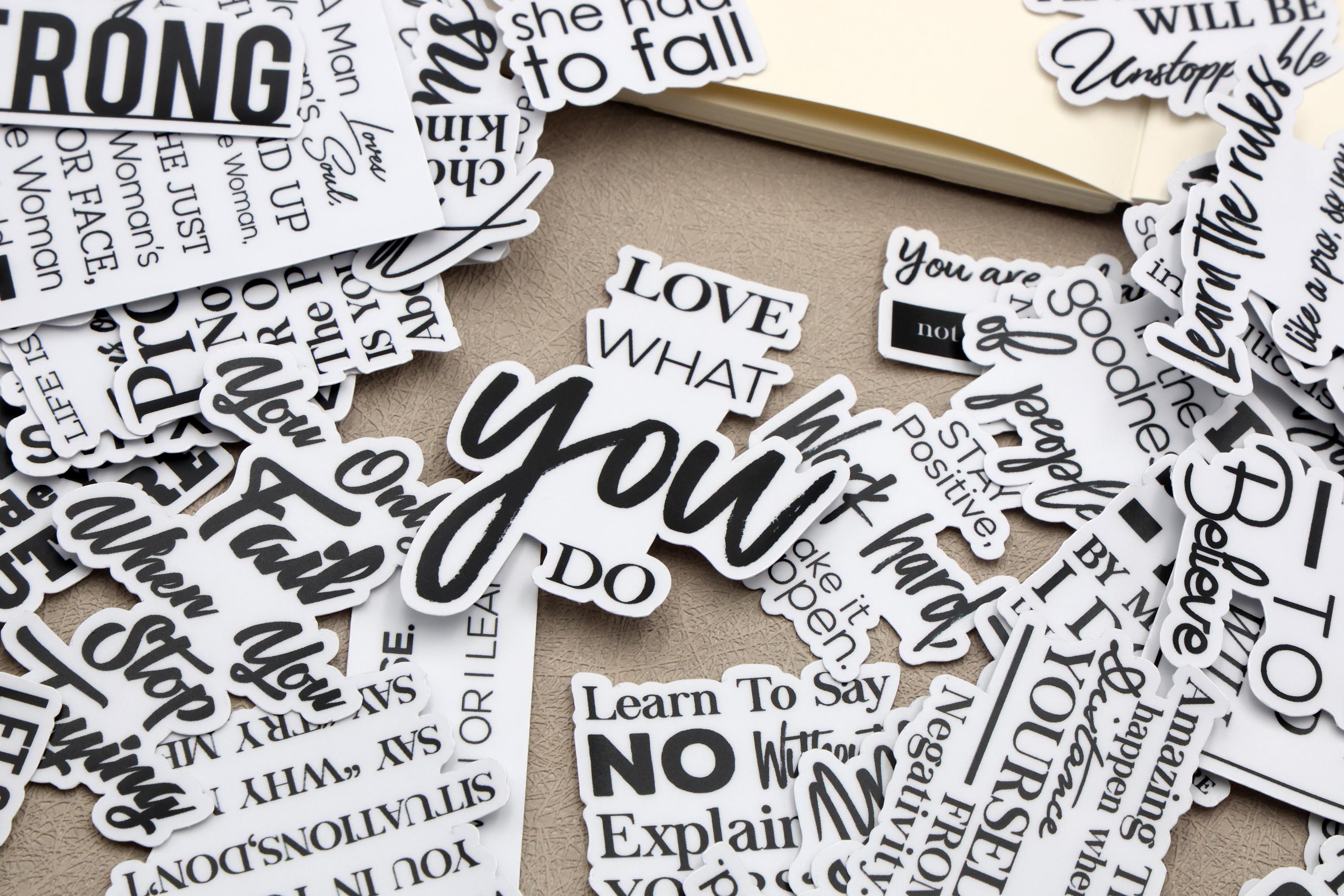 Calligraphy Stickers Motivation Lettering Quote Inspiration Slogan ...