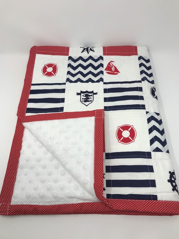 nautical baby blanket