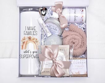 Surrogate Mother Gift Box, Surrogacy Gifts, Spa Gift Basket, Thank You Gifts, Birthday Gift Box, IUI Transfer Day, IVF Care Package