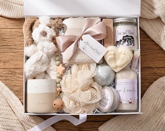 First Time Mommy Pregnancy Gift Box, Congratulations Mama, 3rd Trimester Pamper Gift Basket, Expecting Mother, New Mom & Baby Self Care