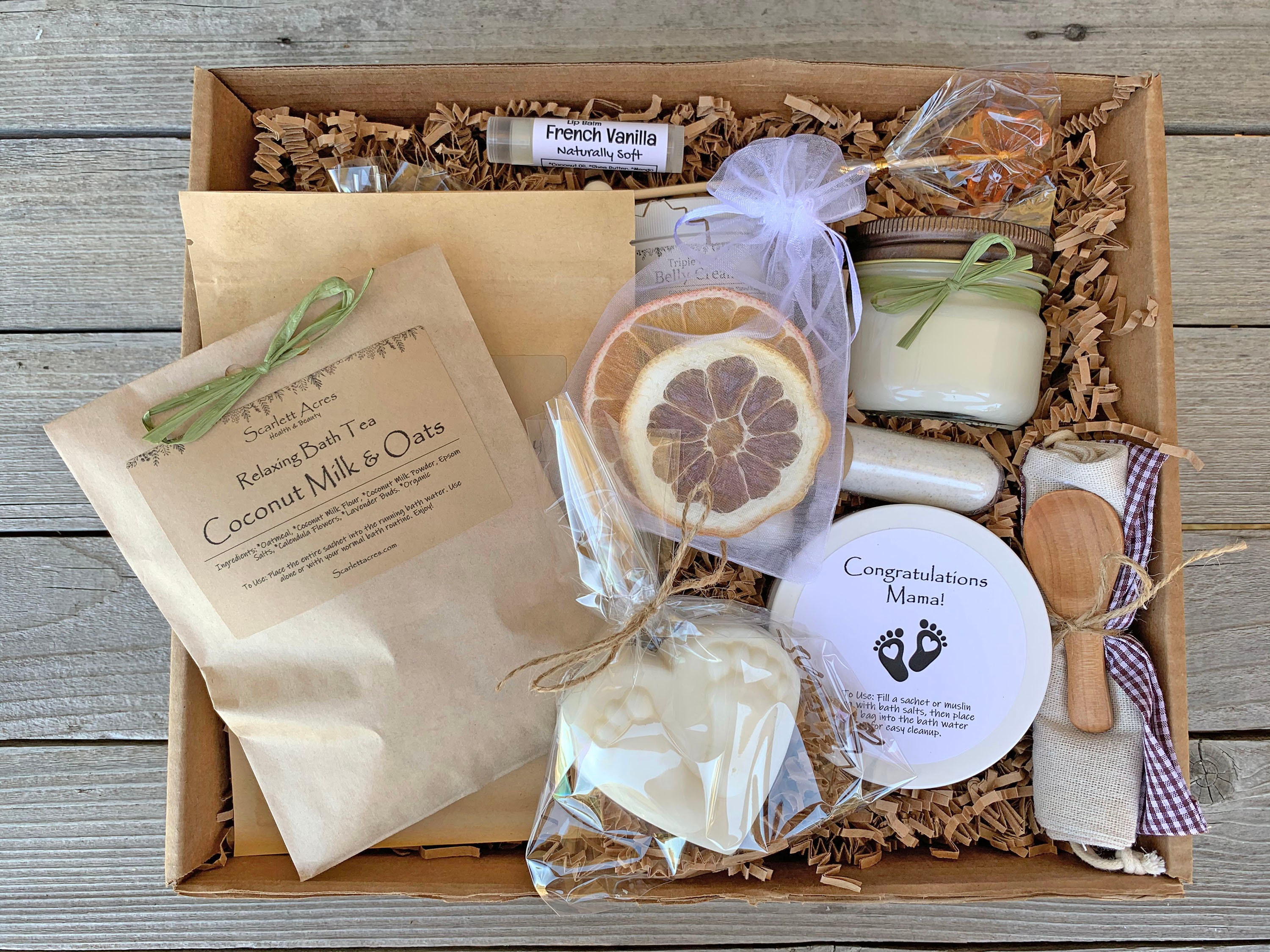 New Mom Care Package, Postpartum Gift Box, Expecting Mom Gift Basket