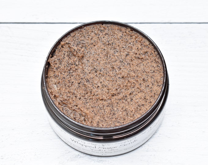 Vanilla Coffee Sugar Scrub, Organic Coffee Scrub, Shea Butter Scrub, Whipped Body Scrub, Organic Sugar Scrub