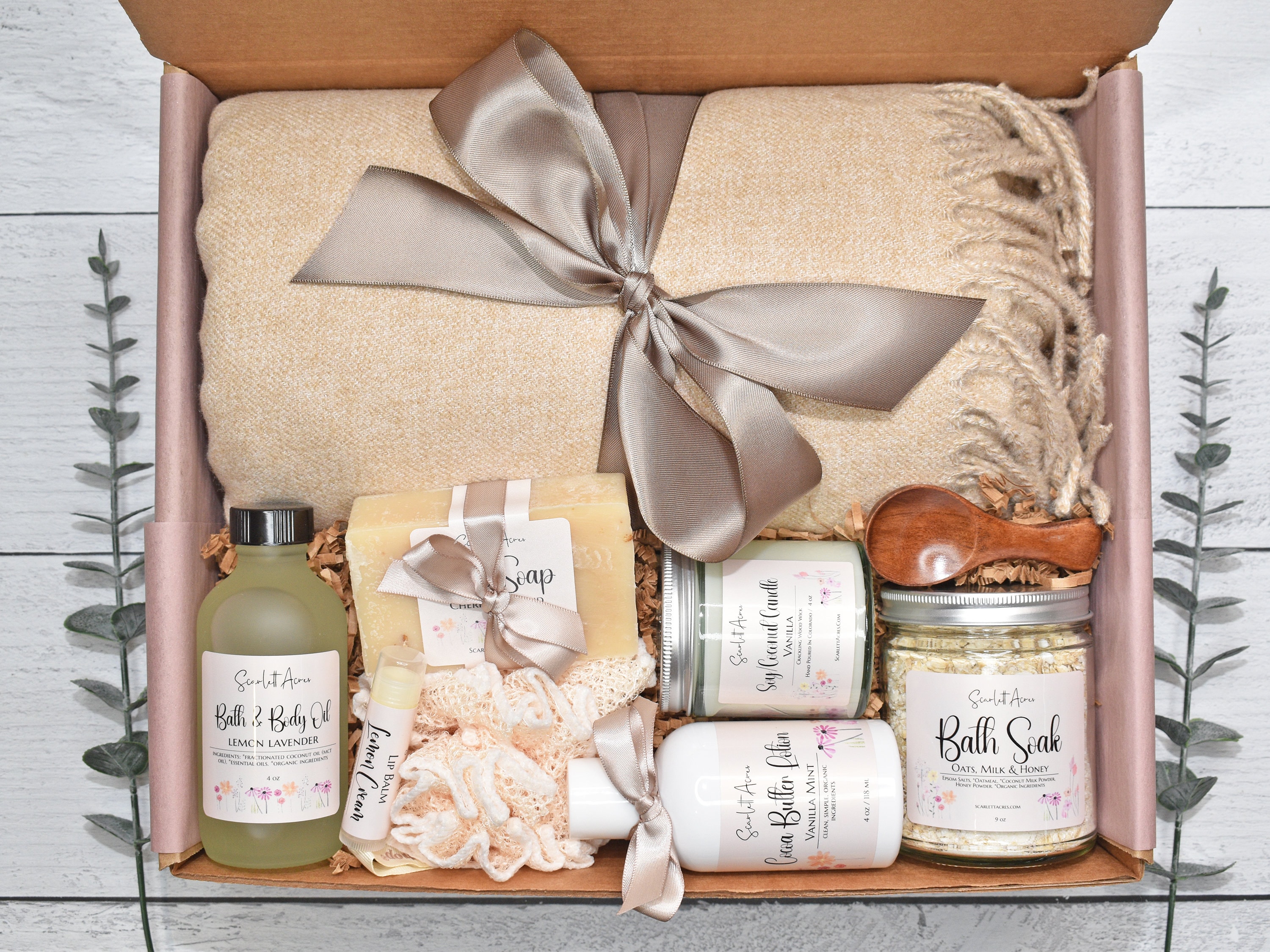 Birthday Gifts for Women-Relaxing Spa Gift Box Basket for Her Mom Sister Best Friend Unique Happy Birthday Bath Set Gift Ideas -Best Birthday Gift