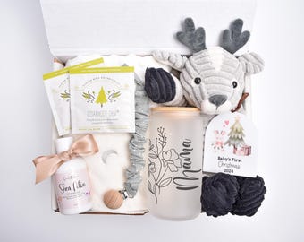 Babys First Christmas, Mom And Baby Gift Box, Gender Neutral Gift, Baby Girl, Newborn Baby Boy, New Mom Care Package, New Baby Gift Basket