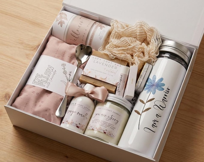 Cancer Care Package For Her, Chemotherapy Patient Gift Box For Women, Breast Cancer Gift Basket, Cancer Recovery