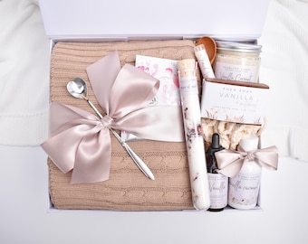 Vanilla Spa Gift Set, Birthday Gifts For Her, Luxury Spa Gift Box, Organic Spa Gift, Self Care Gift Box, Gift Baskets Women, Mom Birthday