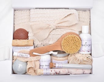 Luxury Spa Gift Baskets For Women, Large Bath Gift Set, Organic Spa Gift Box, Bath & Beauty, Birthday Gifts For Her, Pamper Her