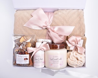 Gift Baskets For Women, Birthday Gift Box, Comfort Care Package, Cozy Gift Basket, Cozy Blanket, Thank You Gift Box, Get Well Soon Gift