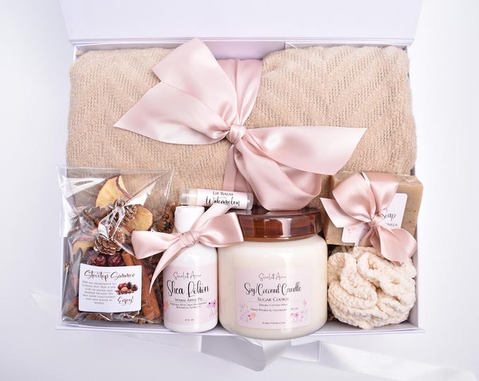 Gift Baskets For Women, Birthday Gift Box, Comfort Care Package, Cozy Gift Basket, Cozy Blanket, Thank You Gift Box, Get Well Soon Gift