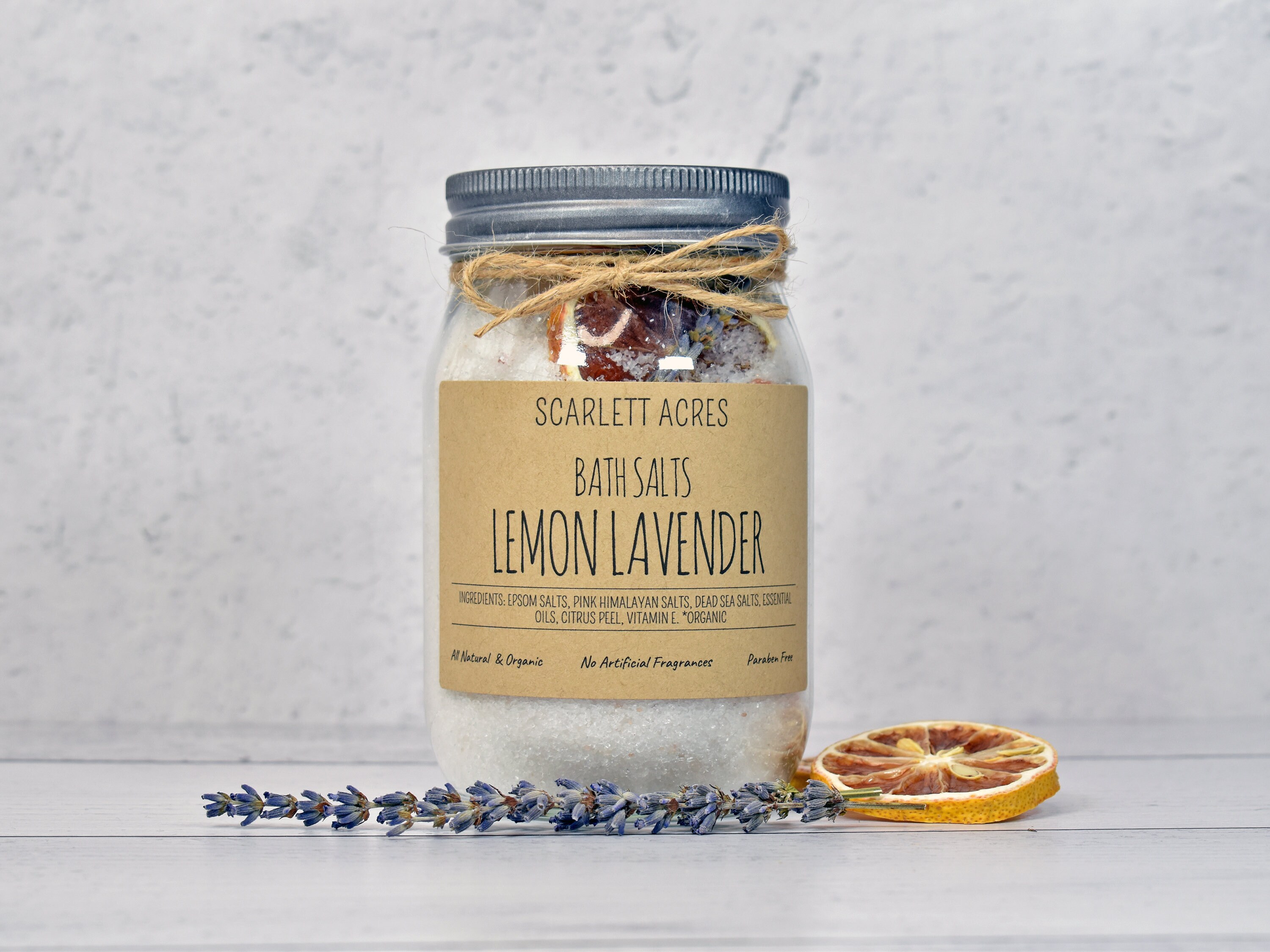 Organic Bath Salts, Orange Lavender Bath Salts, Organic Bath Soak