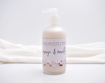 Orange Vanilla Cocoa Butter Magnesium Cream, Stretch Mark Lotion, Stretch Mark Cream, Magnesium Lotion, Mango Butter, Organic Belly Cream