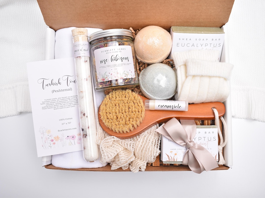 Spa Gift Basket, Self Care Gift Box, Comfort Care Package for Her ...